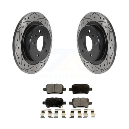 Kit de plaquettes semi-métalliques de Rotor de frein à disque de fente de forage arrière pour Chevrolet Equinox GM