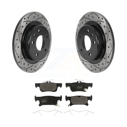 Kit de plaquettes semi-métalliques de Rotor de frein à disque de fente de forage enduit arrière pour Buick Envisio