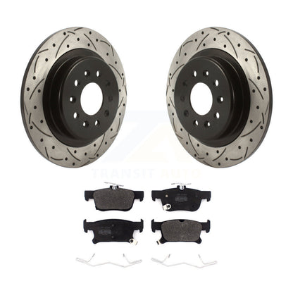 Kit de plaquettes semi-métalliques de Rotor de frein à disque de fente de forage enduit arrière pour Buick Envisio
