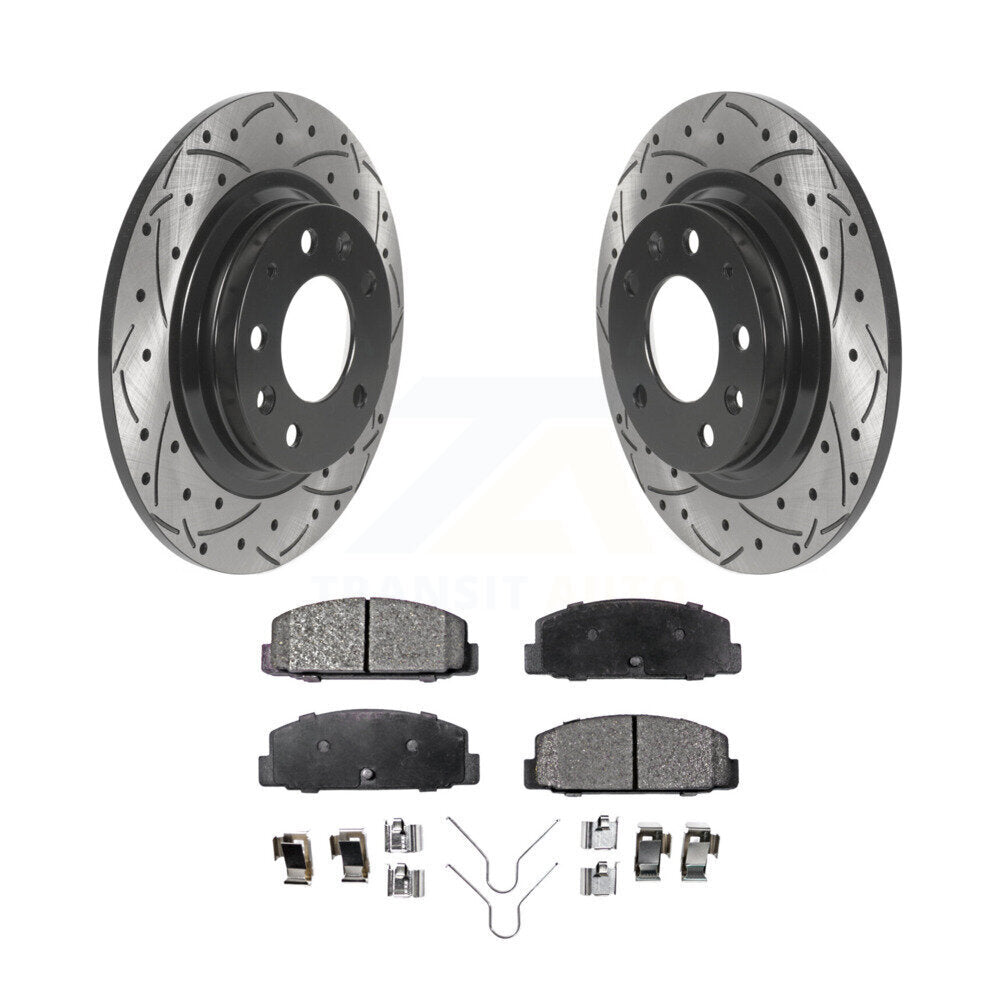 Kit de plaquettes semi-métalliques pour rotors de frein à disque, fente de perçage arrière, pour Mazda 6 Proteg