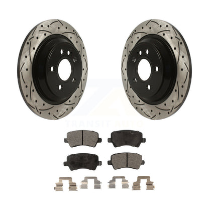 Kit de plaquettes semi-métalliques de Rotor de frein de fente de forage arrière pour Volvo XC70 S60 V60 S80 V7