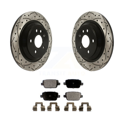 Kit de plaquettes de frein semi-métalliques pour rotors de frein arrière à fente percée pour Volvo S80 FW 2008-2011