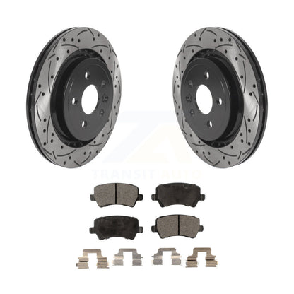 Kit de plaquettes semi-métalliques de Rotor de frein de fente de forage arrière pour Volvo XC70 S60 V60 S80 V7