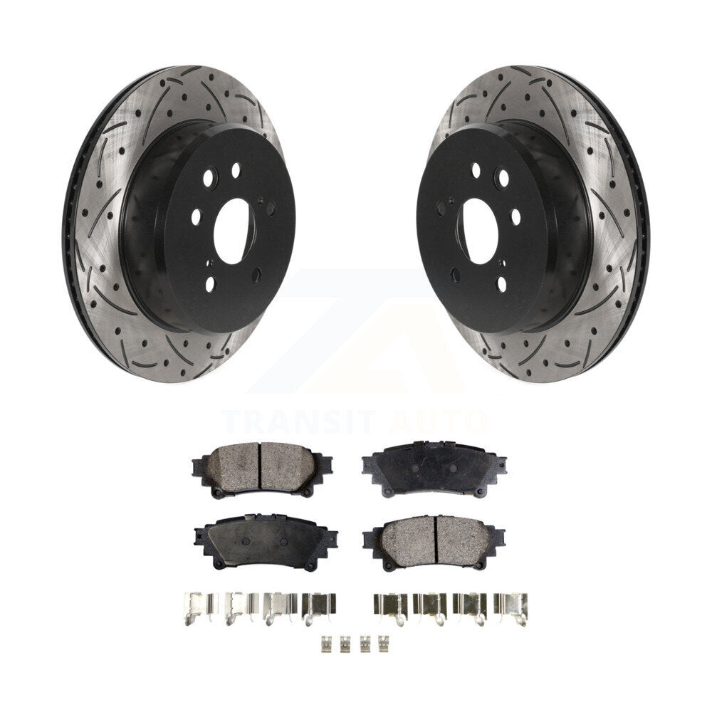 Kit de plaquettes de frein semi-métalliques pour rotors de frein à fente arrière percés pour Lexus IS300 IS350 GS35