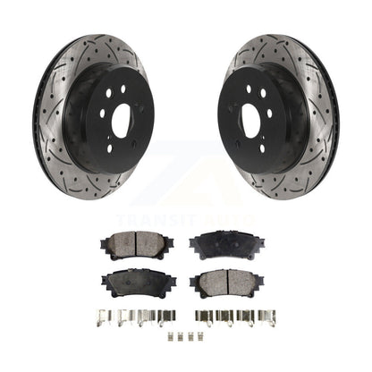 Kit de plaquettes de frein semi-métalliques pour rotors de frein à fente arrière percés pour Lexus IS300 IS350 GS35