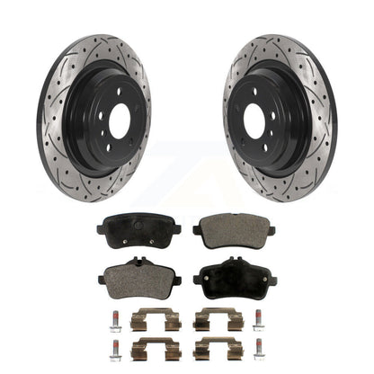 Kit de plaquettes semi-métalliques de Rotor de frein de fente de forage arrière pour Mercedes-Benz ML350 GLE35