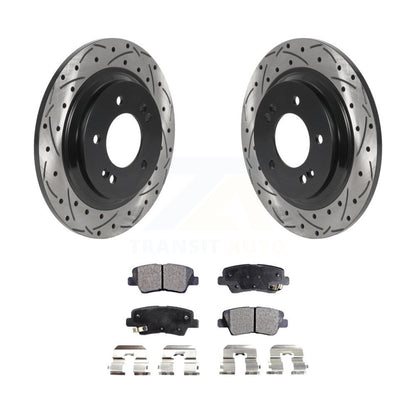 Rotors de frein à fente arrière, Kit de plaquettes semi-métalliques pour Kia Optima Hyundai Sonat