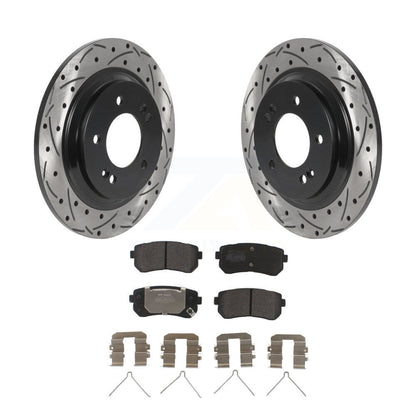 Kit de plaquettes semi-métalliques de Rotor de frein à fente arrière percée pour Kia Optima LX/EX/LX 1.6