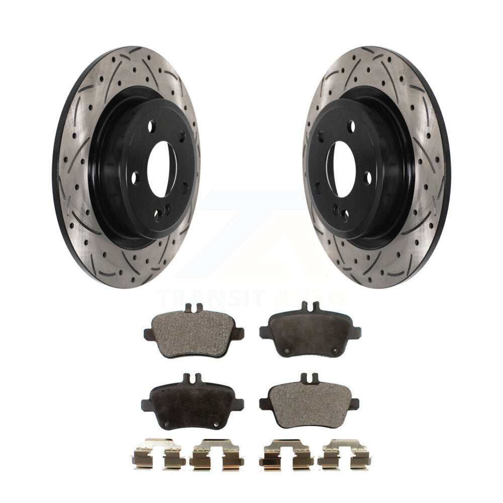 Kit de plaquettes de frein semi-métalliques pour rotors de frein à fente arrière, pour Mercedes-Benz GLA250 B25