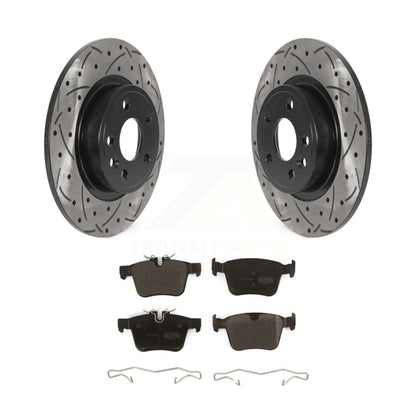 Kit de plaquettes semi-métalliques de Rotor de frein de fente de forage arrière pour Land Rover Discovery Spor