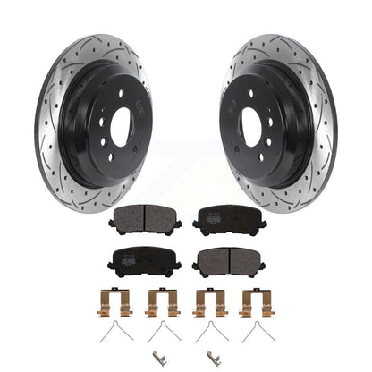 Kit de plaquettes semi-métalliques de Rotor de frein à disque de fente de forage arrière pour Honda Pilot Ridgelin