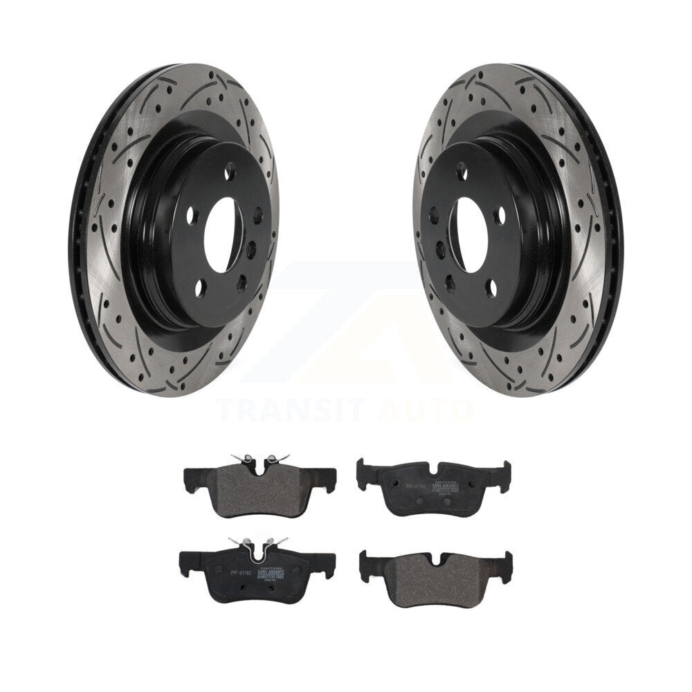 Kit de plaquettes semi-métalliques de Rotor de frein de fente de forage arrière pour BMW X1 Mini X2 Cooper 228