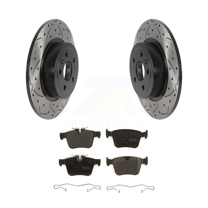 Kit de plaquettes de frein semi-métalliques pour rotors de frein à fente arrière percés pour Land Rover Range Evoqu