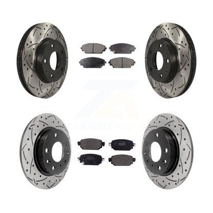 Kit de plaquettes semi-métalliques de Rotor de frein de fente de forage avant et arrière pour Mazda CX-3 FW 19-22