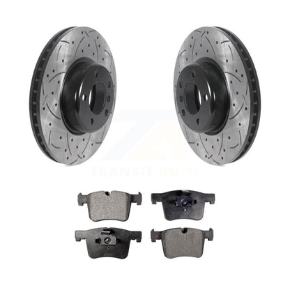 Kit de plaquettes semi-métalliques de Rotor de frein à disque à fente avant percée pour BMW 335i xDrive G