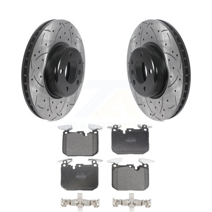 Kit de plaquettes semi-métalliques de Rotor de frein de fente de forage avant pour BMW 328i xDrive 330i 320
