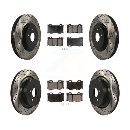 Kit de plaquettes semi-métalliques de Rotor de frein à disque à fente avant et arrière pour INFINITI FX5