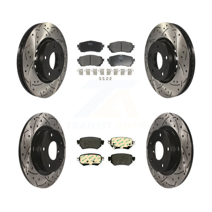 Kit de plaquettes semi-métalliques pour rotors de frein à disque, fente de perçage avant et arrière, pour Mazda