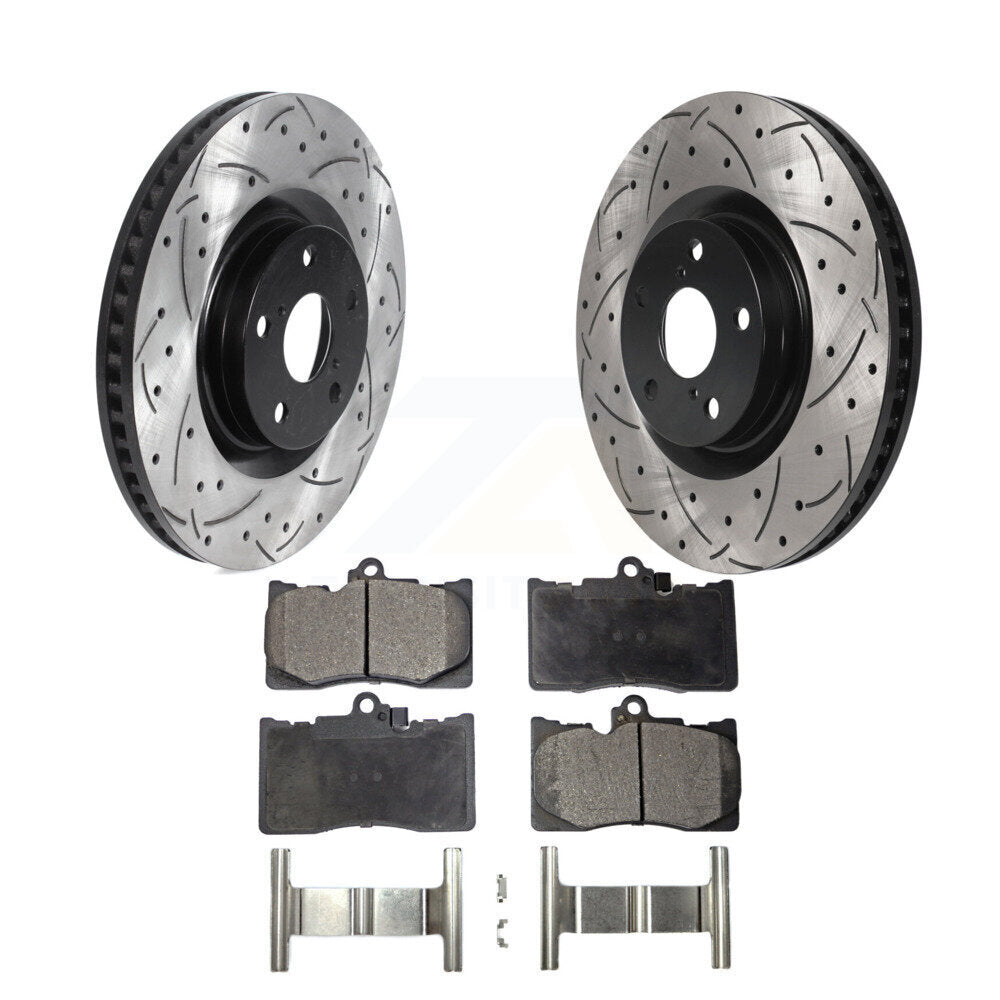 Kit de plaquettes semi-métalliques de Rotor de frein à fente percée avant, pour Lexus IS300 IS350 GS35