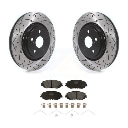 Kit de plaquettes de frein semi-métalliques pour rotors de frein à fente avant percés pour Toyota Camry XS 20-23