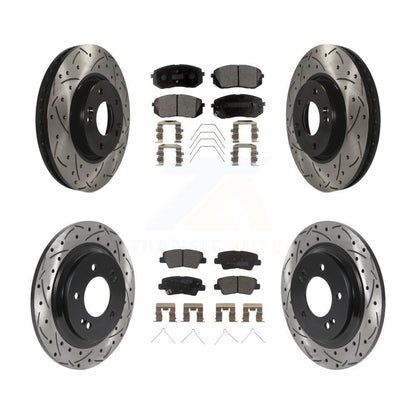 Kit de plaquettes de frein semi-métalliques pour rotors de frein avant et arrière, pour Kia Soul E 17-19