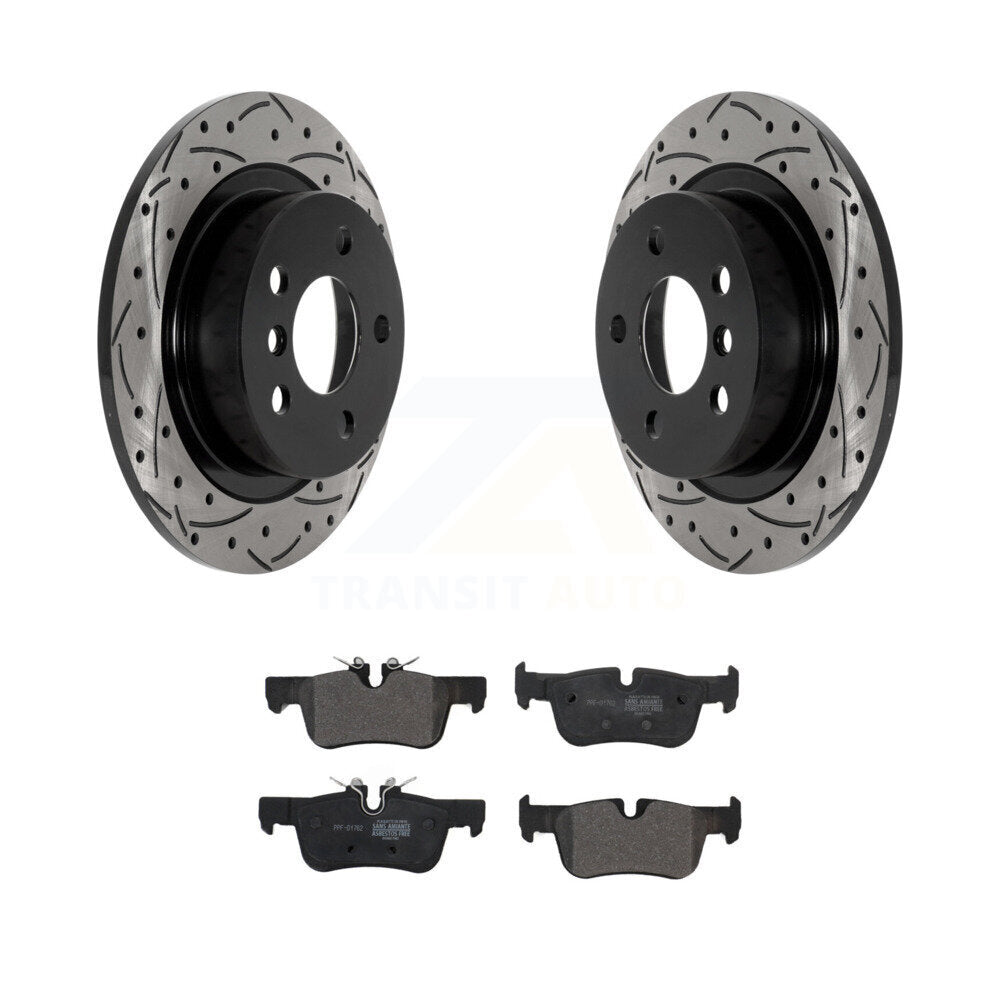 Kit de plaquettes semi-métalliques de Rotor de frein de fente de forage arrière pour Mini Cooper Countryman BM