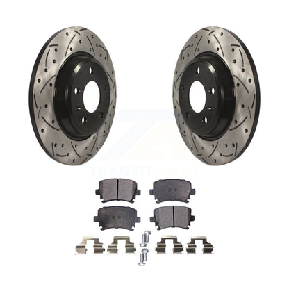 Kit de plaquettes semi-métalliques pour rotors de frein à disque, fente de perçage arrière, pour Audi A4 Quattr
