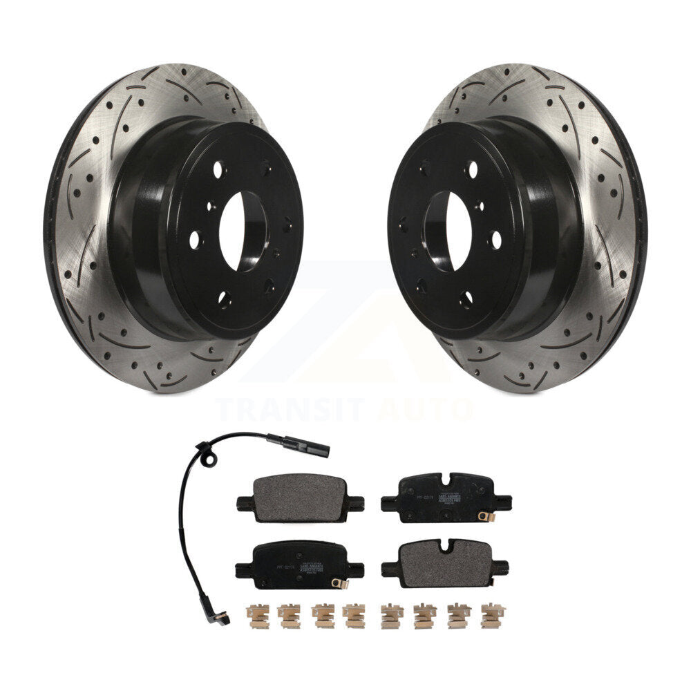 Kit de plaquettes semi-métalliques pour rotors de frein à disque, fente de perçage arrière, pour GMC Sierra 150