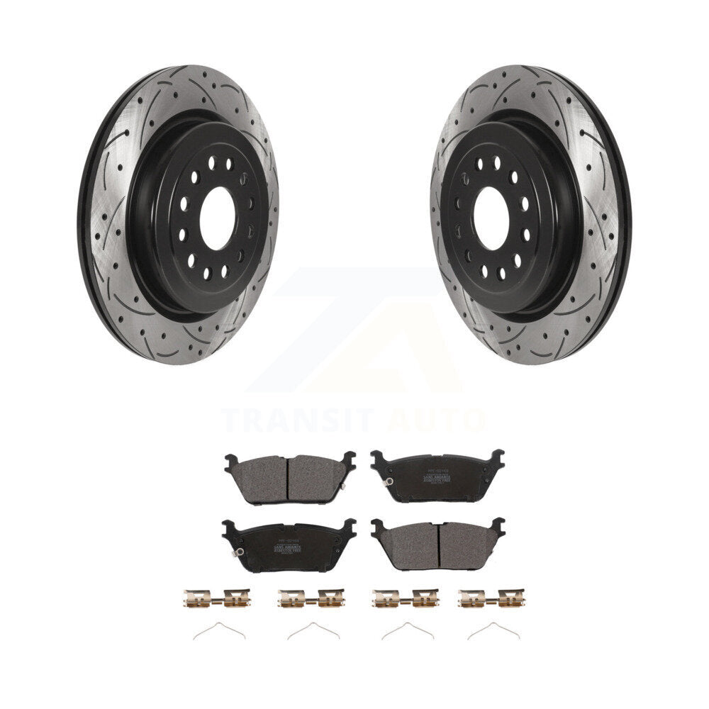 Kit de plaquettes de frein à disque fendues percées à revêtement arrière, Kit de plaquettes semi-métalliques pour Ram 150