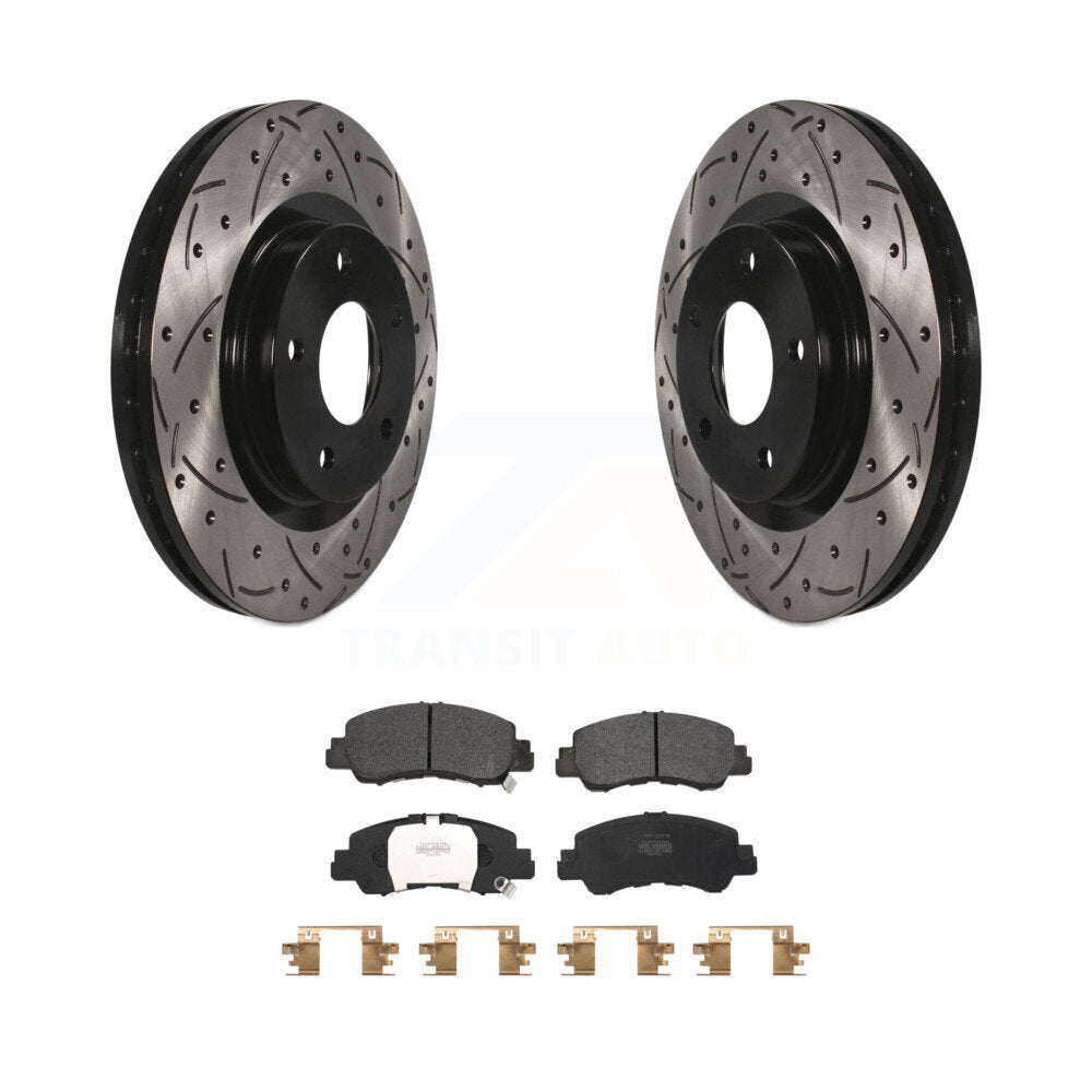 Kit de plaquettes semi-métalliques pour Rotors de frein à fente de forage avant, pour Mitsubishi Eclipse Cros