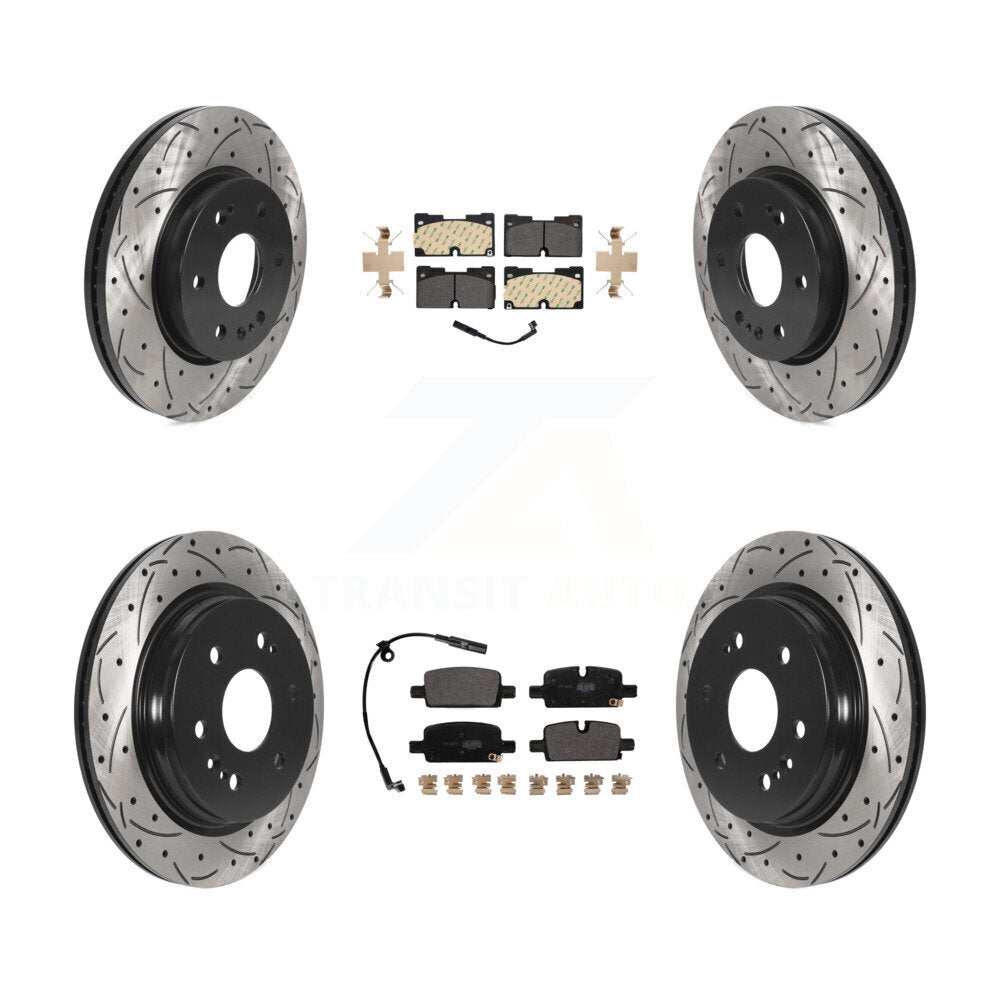 Kit de plaquettes semi-métalliques de Rotor de frein à fente avant et arrière, pour GMC Chevrolet 150