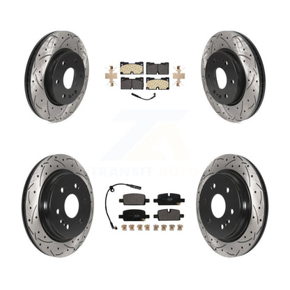 Kit de plaquettes semi-métalliques de Rotor de frein à fente avant et arrière, pour GMC Chevrolet 150