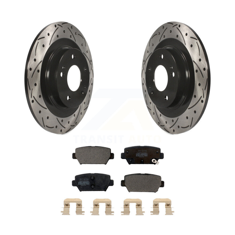 Kit de plaquettes semi-métalliques de Rotor de frein à fente arrière percée pour Mitsubishi Eclipse Cros