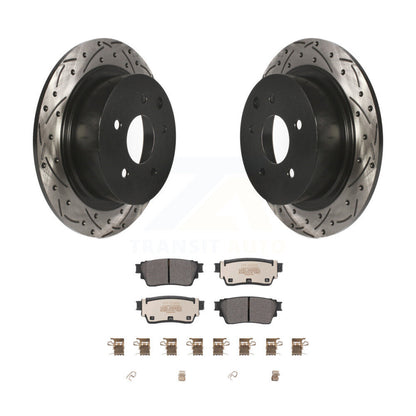 Kit de plaquettes de frein semi-métalliques pour rotors de frein à fente arrière percés pour Nissan Altima AW 19-20