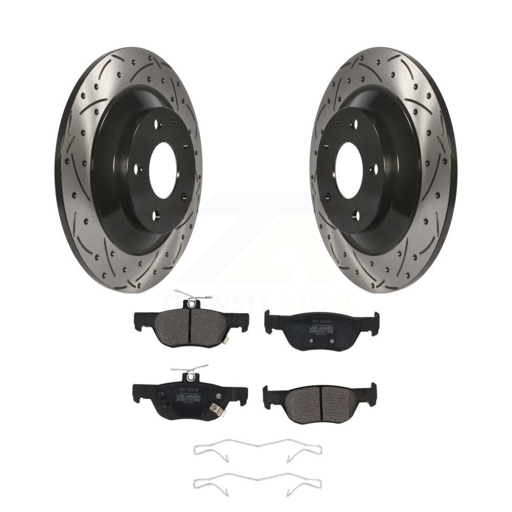 Kit de plaquettes semi-métalliques de rotors de frein à disque de fente de forage arrière pour Mazda CX-30 MX-30 E