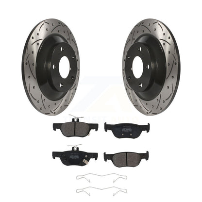 Kit de plaquettes semi-métalliques de rotors de frein à disque de fente de forage arrière pour Mazda CX-30 MX-30 E