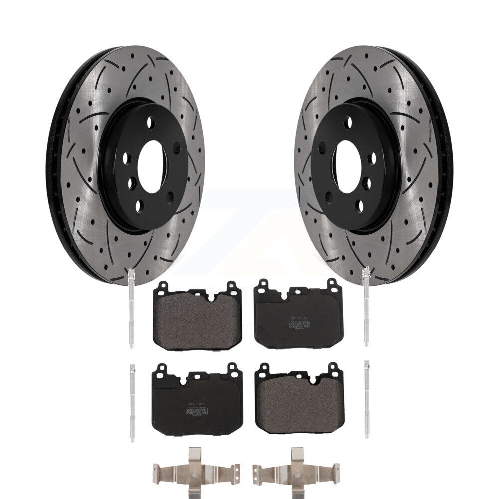 Rotor de frein à fente percée avant et Kit de plaquettes semi-métalliques pour Mini Cooper Clubman