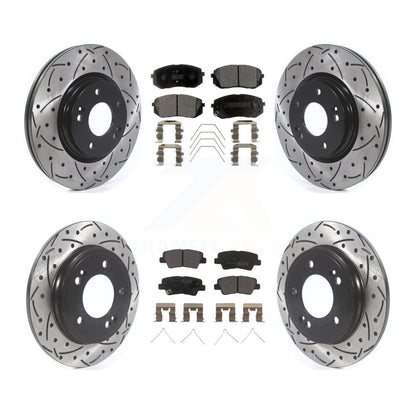 Kit de plaquettes de frein semi-métalliques pour rotors de frein avant et arrière, pour Kia Forte Hyunda