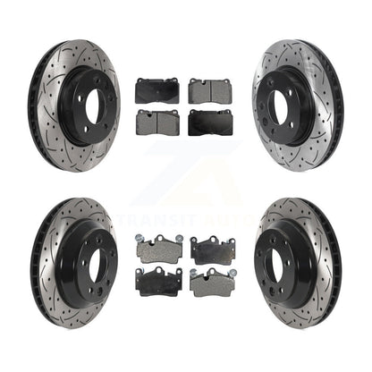Kit de rotors de frein à disque avant et arrière et plaquettes semi-métalliques (6 pièces) pour Volkswagen Touare
