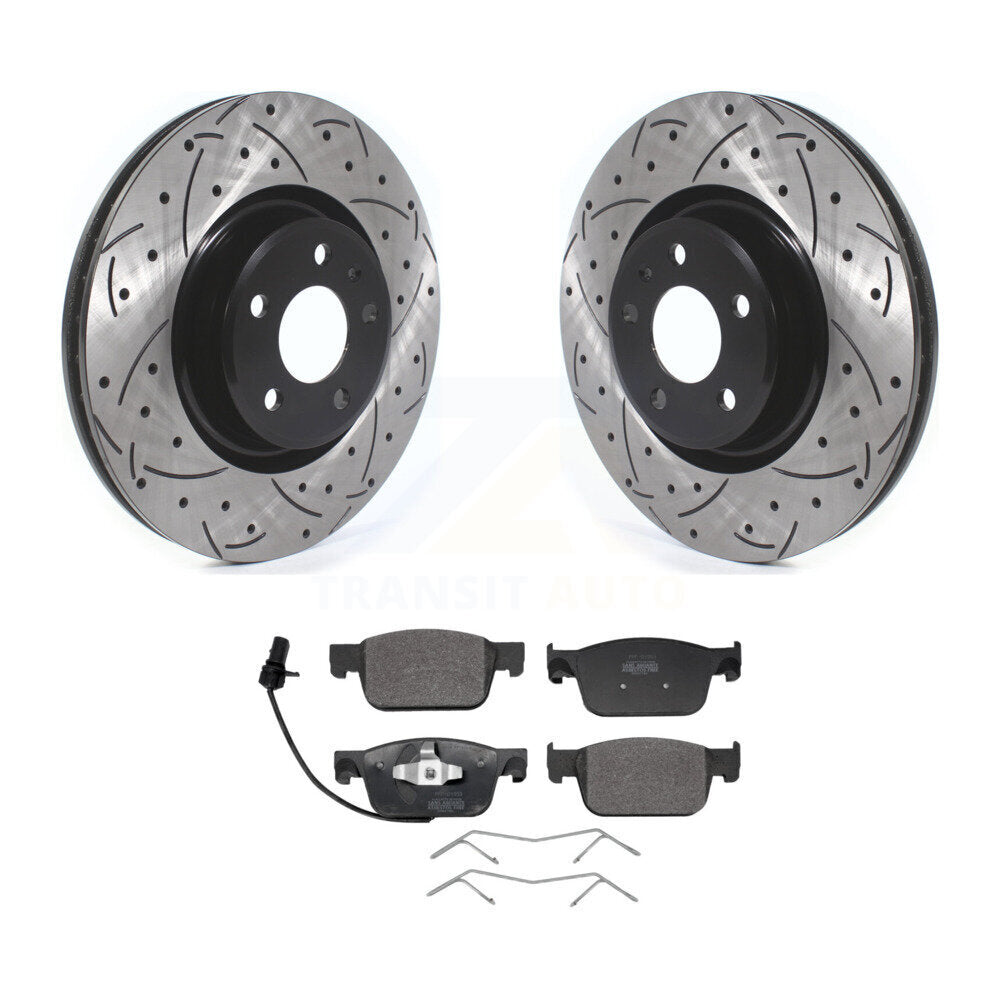 Kit de plaquettes semi-métalliques pour Rotor de frein à disque, fente de perçage pour couche avant, pour Audi A4 Quattr