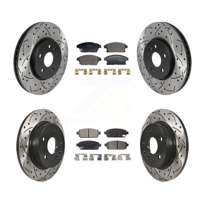 Kit de plaquettes semi-métalliques de Rotor de frein de fente de forage avant et arrière pour Chevrolet Trax Buic