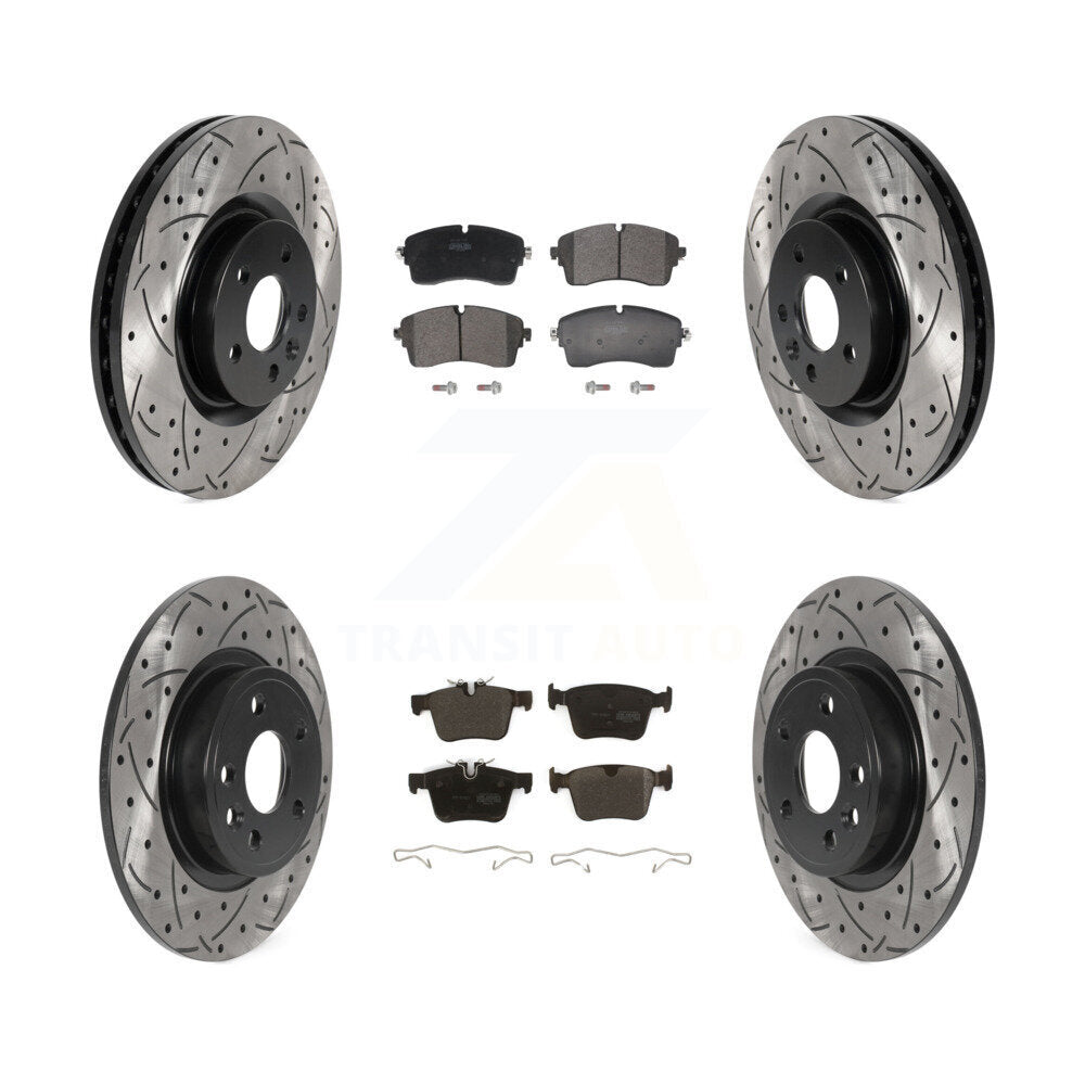 Kit de plaquettes semi-métalliques de Rotor de frein à disque à fente avant et arrière pour Jaguar e-pac