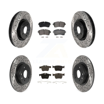 Kit de plaquettes semi-métalliques de Rotor de frein à disque à fente avant et arrière pour Jaguar e-pac