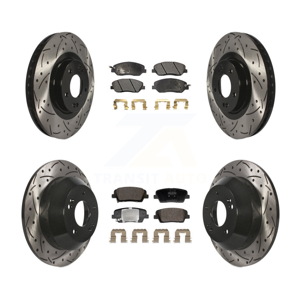 Kit de plaquettes de frein semi-métalliques pour rotors de frein avant et arrière, pour Hyundai Santa Fe X