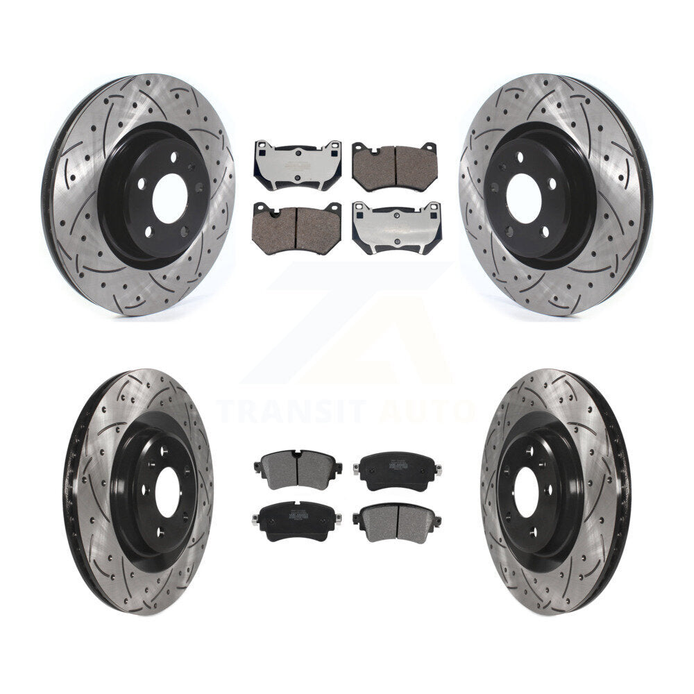 Kit de plaquettes semi-métalliques pour Rotors de frein à disque, fente de perçage avant et arrière, pour Audi Q