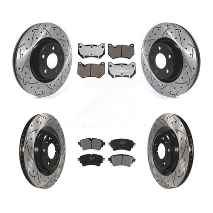 Kit de plaquettes semi-métalliques pour Rotors de frein à disque, fente de perçage avant et arrière, pour Audi Q
