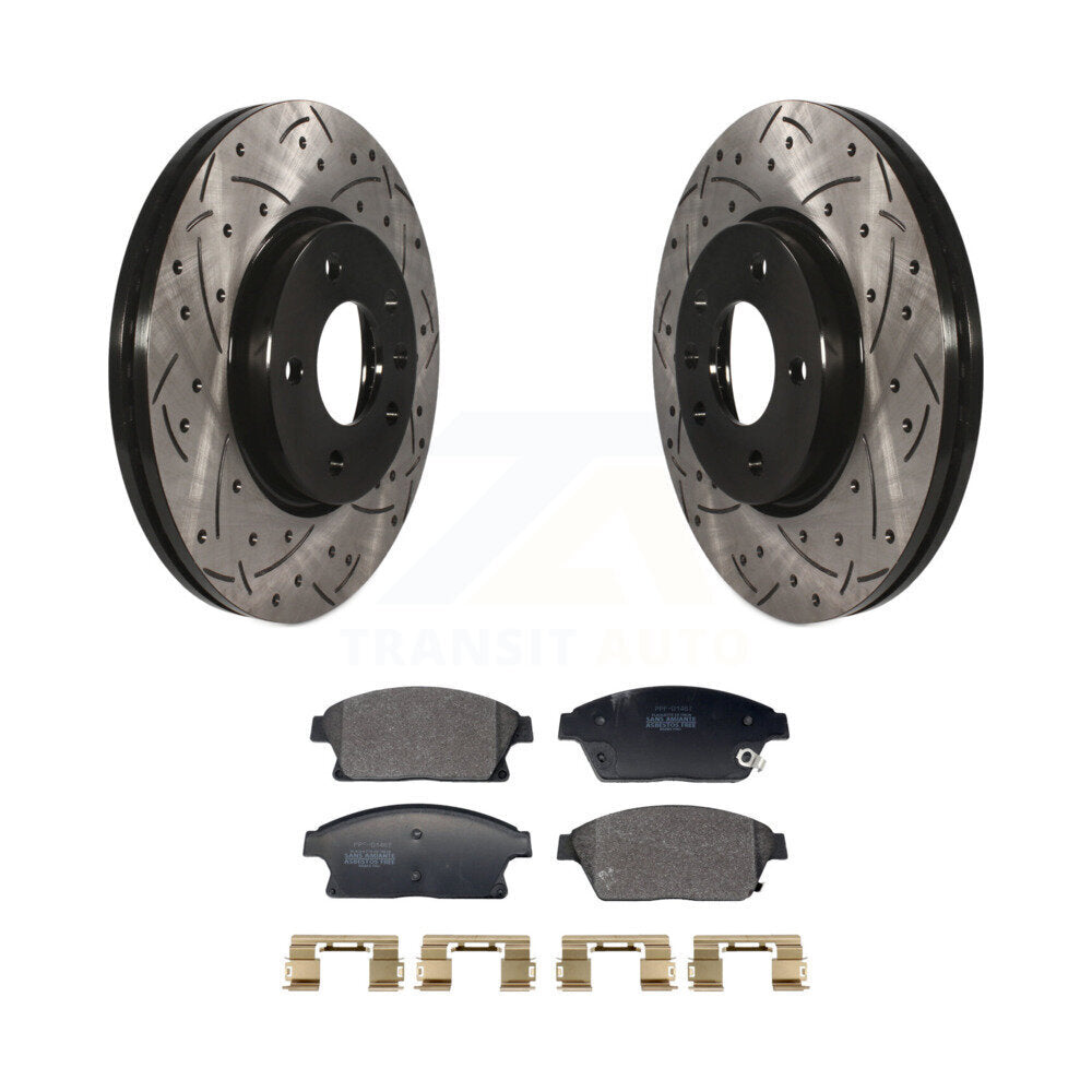 Rotor de frein à fente percée avant et Kit de plaquettes semi-métalliques pour Chevrolet Cruze Buic