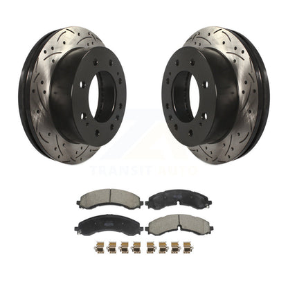 Kit de plaquettes semi-métalliques de Rotor de frein de fente de forage avant pour GMC Chevrolet Sierra 250