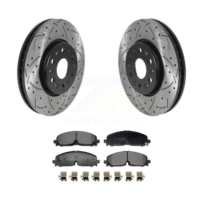 Kit de plaquettes semi-métalliques de Rotor de frein de fente de forage avant pour Chevrolet Traverse Blaze
