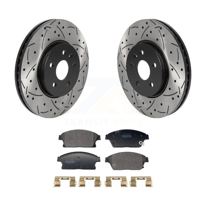 Kit de plaquettes semi-métalliques de Rotor de frein à disque de fente de forage avant pour Chevrolet Trax Buic